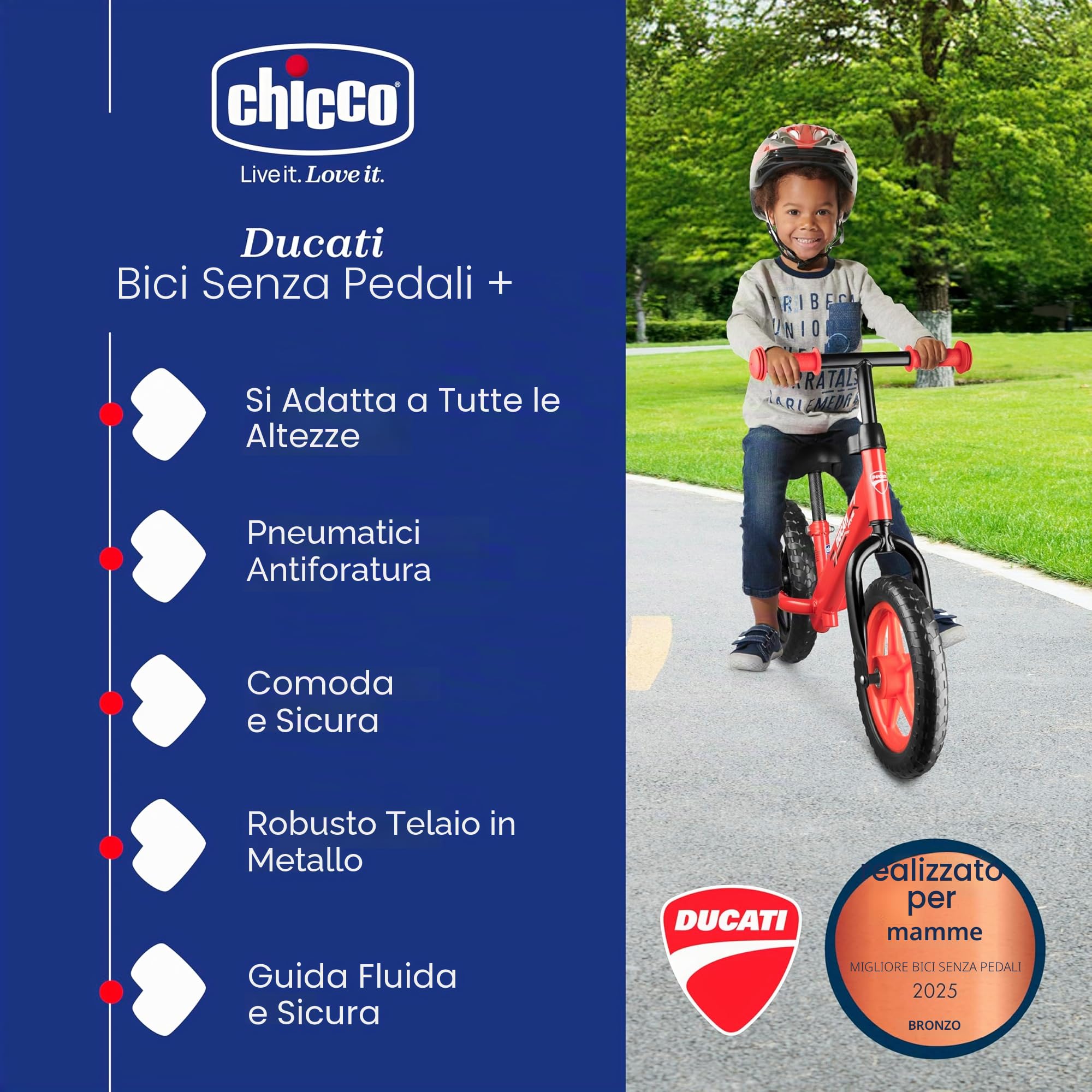 Chicco Ducati Monster Balance Bike, Bicicletta Bambini Senza